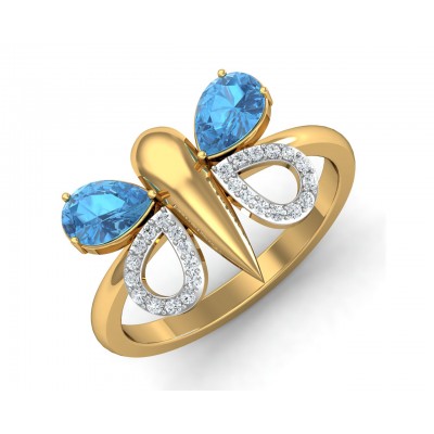 Asmara Blue Topaz & Diamond Ring